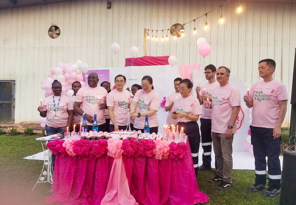 A celebration on Wassa site to mark the breast cancer month