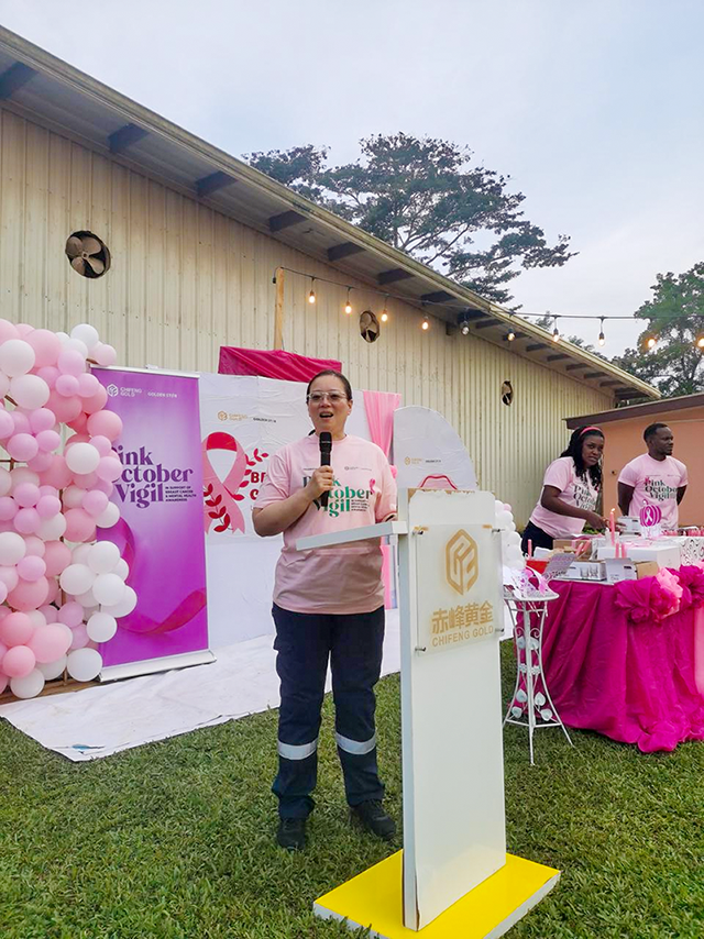 A celebration on Wassa site to mark the breast cancer month